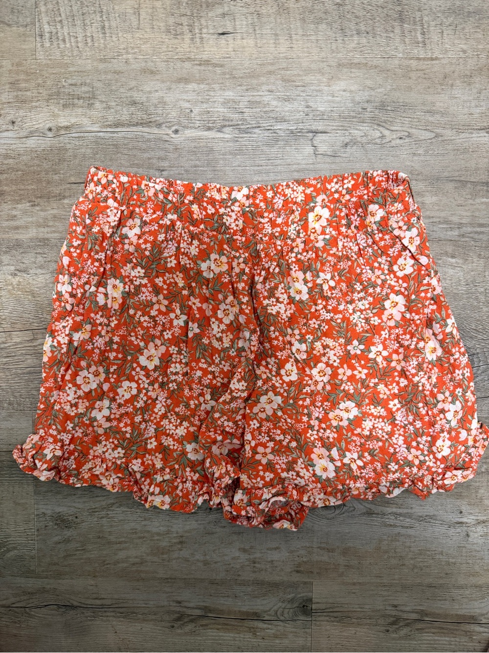 American Eagle Outfitters Size S Flowy Shorts Orange Flowers